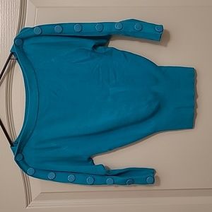 EUC Teal Bisou Bisou Sweat Shirt